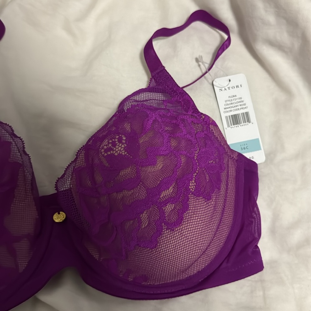 NWT Natori Contour Floral lace bra 36C - Picture 5 of 5